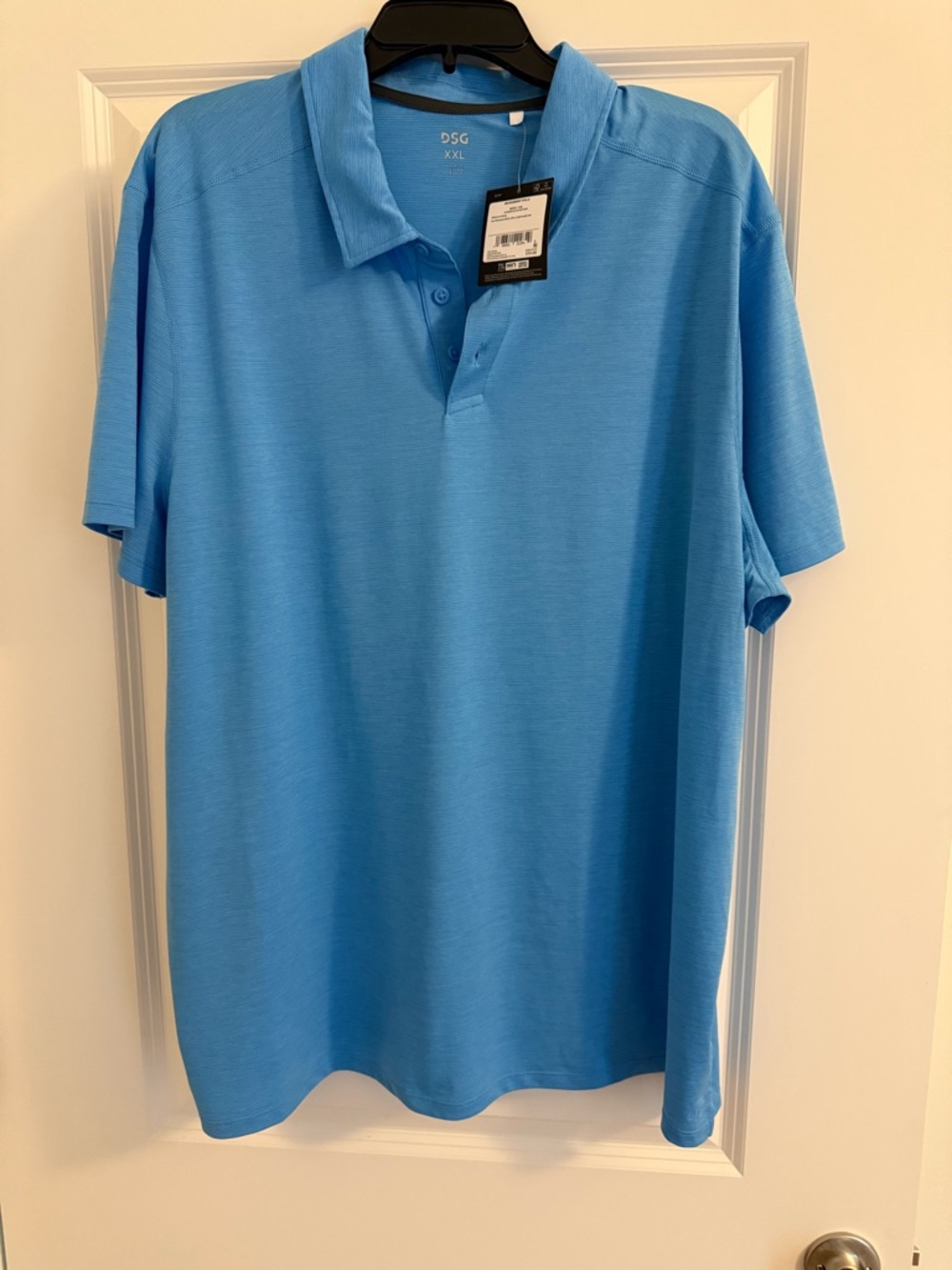 NWT men’s DSG Light Blue Men's Polo Shirt, size XXL
